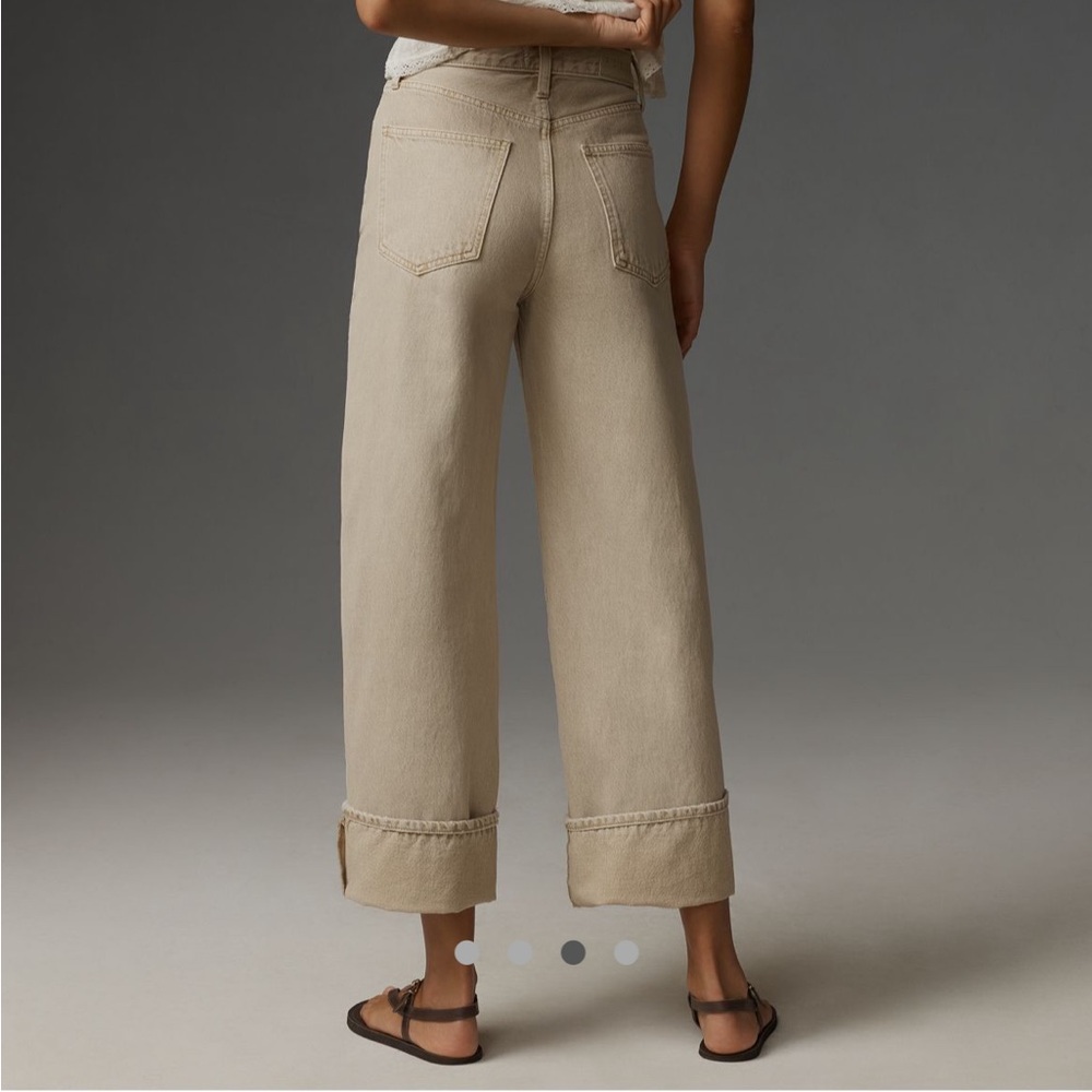 Pistola Ryder High-Rise Straight Leg Cuffed Jeans Oat color Size 27 - Picture 2 of 13